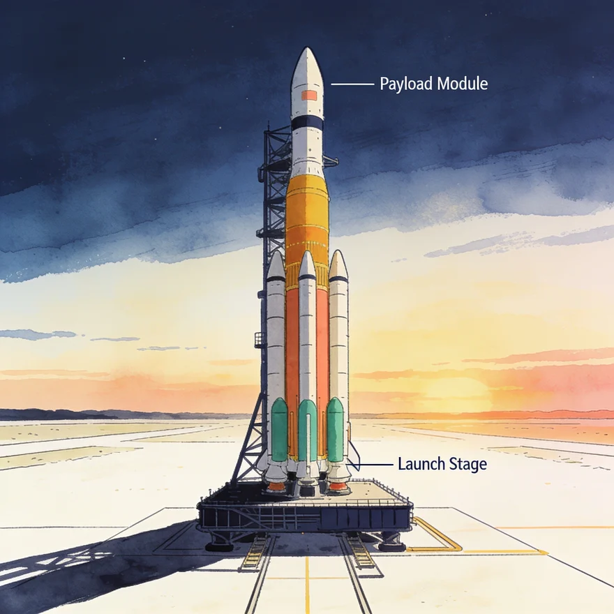 Cover illustration for the lesson Defying Gravity: The Science of Rocketry