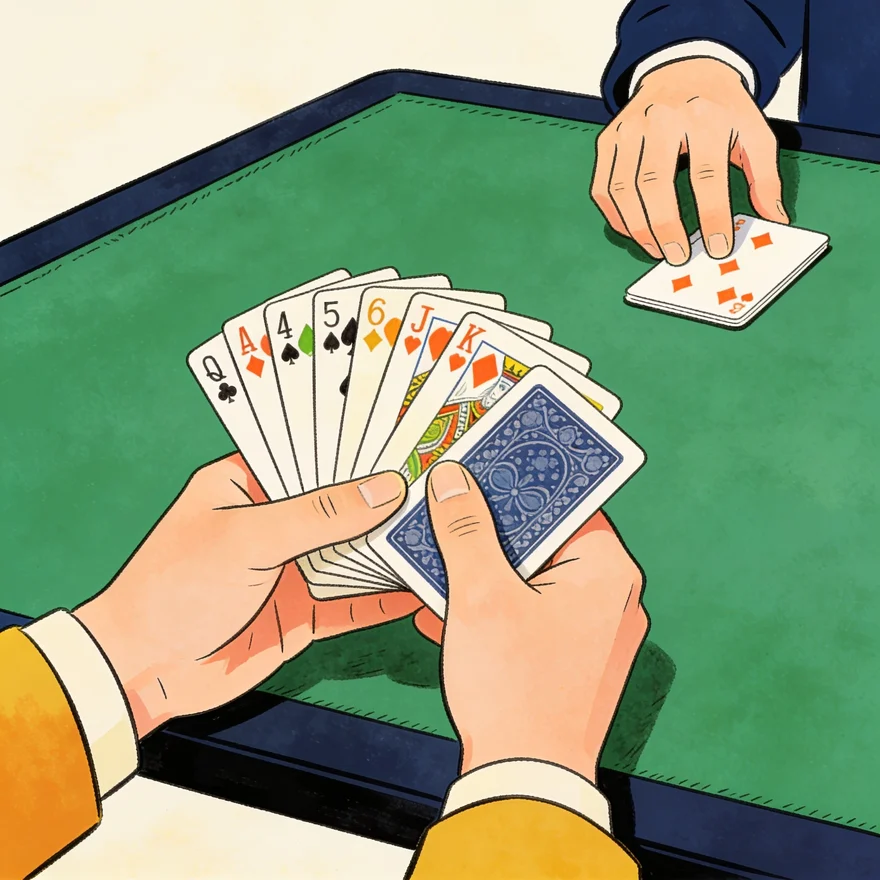 Cover illustration for the lesson Mastering the Table: Smarter Bidding and Play in Bridge