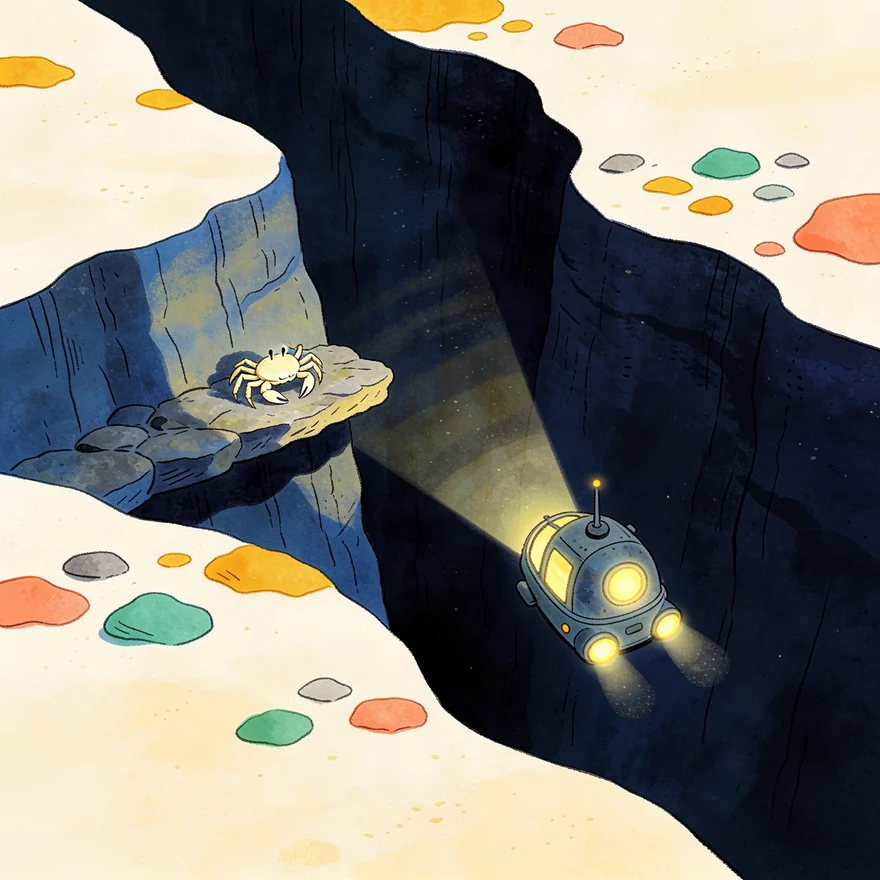 Cover illustration for the lesson Life in the Midnight Zone: Surviving the Deep Sea